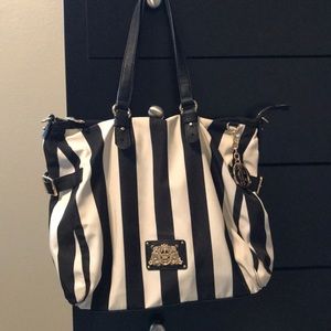 Used Juicy Couture black and white tote